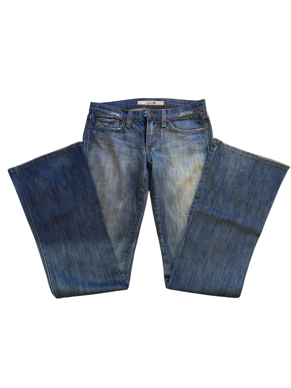 Joe's Jeans Distressed Medium Blue Flare Jeans